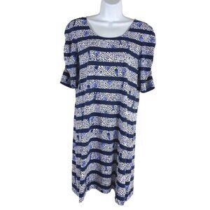 Lilly Pulitzer Lajolla Dress Women's Medium High Tide Navy Heart And Sole Stripe
